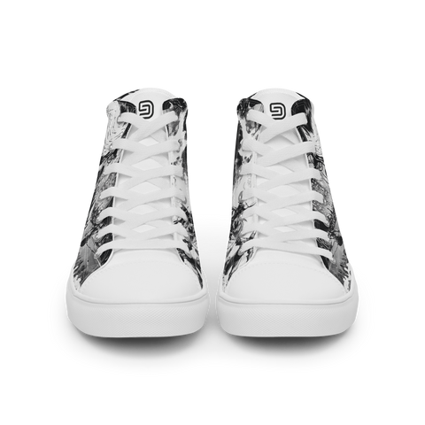 Men's High-Top Canvas Shoes | Joker Gotham Madness | Vintage Comic Book Inspired