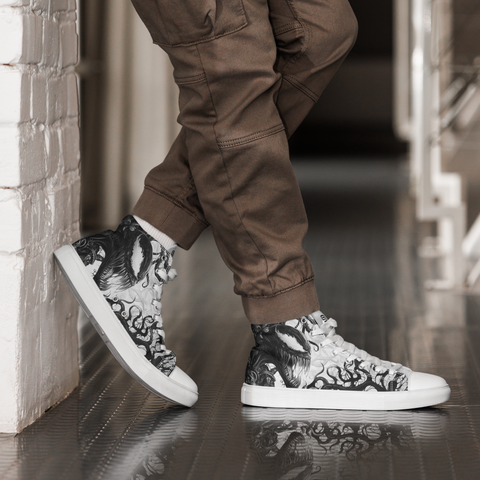 Men's High-Top Canvas Shoes | Anime Shoes | Bionic Symbiote Venom Inspired