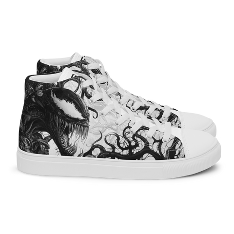 Men's High-Top Canvas Shoes | Anime Shoes | Bionic Symbiote Venom Inspired