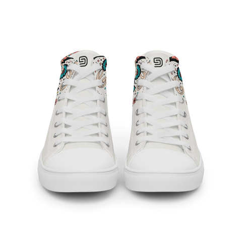 Women’s High top canvas shoes | Abstract Floral Mandala Converse Shoes