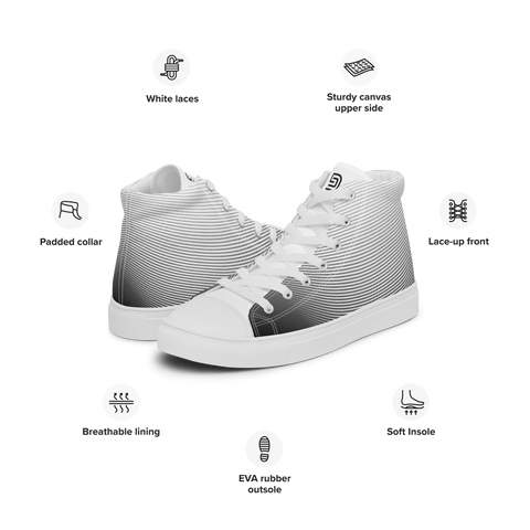 Women’s High-Top | Wavy Lines (White tongue)