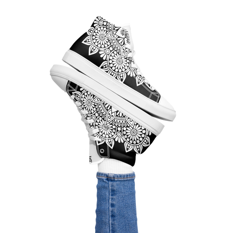 Women’s High top canvas shoes | Boho Mandala